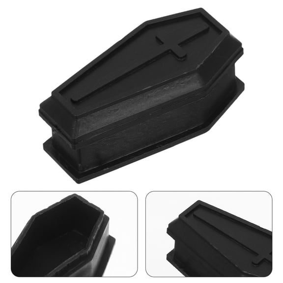 SOPOTUTU Realistic Black Coffin Adornment for Haunted House and Tables
