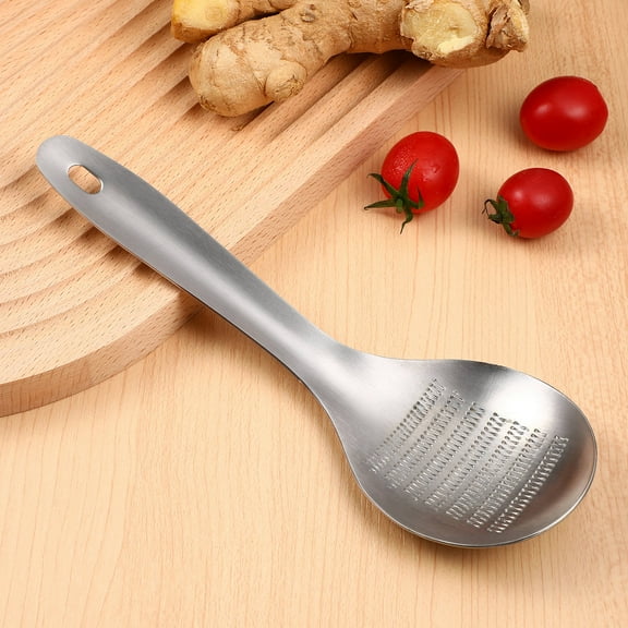 SOPOTUTU Ground Ginger Crusher Spoon Shape Ginger Grater Silver 1Pcs