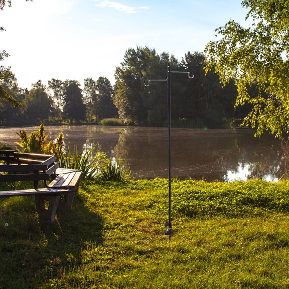 SOPOTUTU 1Set Compact Folding Camping Light Hanger Pole with Stable Support and Convenient Hook
