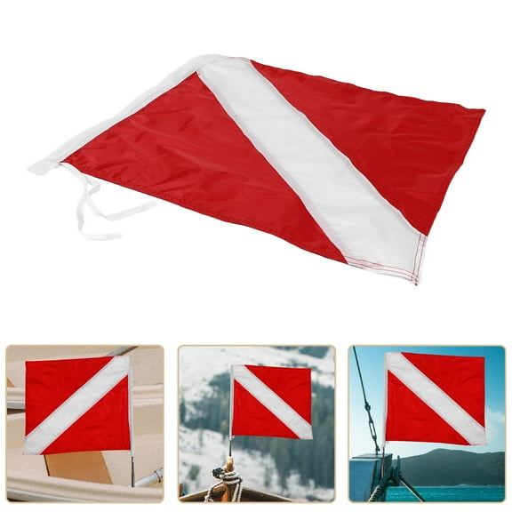 SOPOTUTU Dive Warning Flag Red Detachable Design 1Set for Beginners and Water Activities