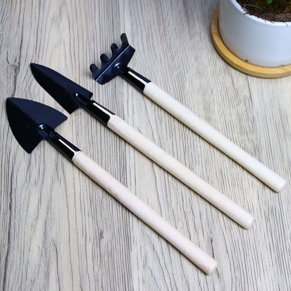 SOPOTUTU 1Set Mini Gardening Tools For Kids With Iron And Wood 8.65X0.98X0.39in