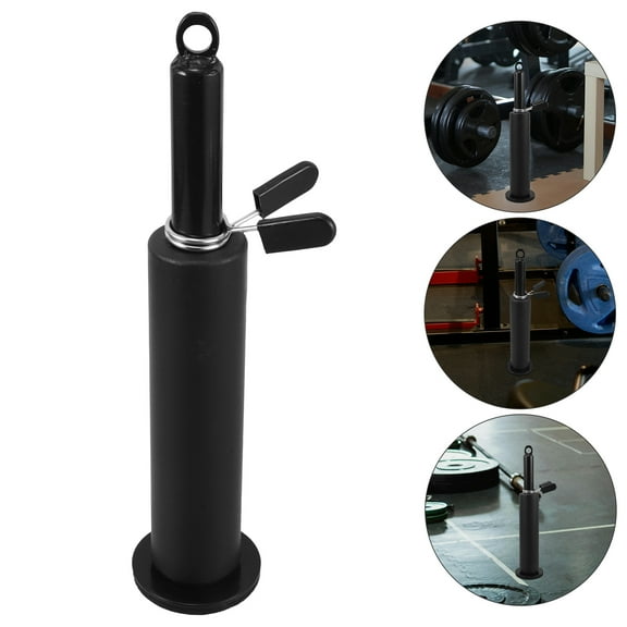 SOPOTUTU Multi-Functional Black Iron Barbell Bracket Loading Pin for Fitness Strength Training Workouts Set