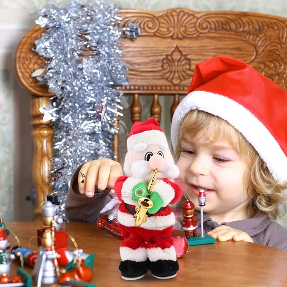 SOPOTUTU Santa Claus Music Doll Set with Christmas Music Playing Features Holiday Decoration