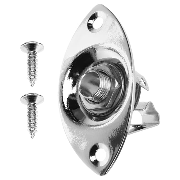 SOPOTUTU 1Set Metal Electric Guitar Jack Plate with Strong Wear Resistance for Guitar Parts