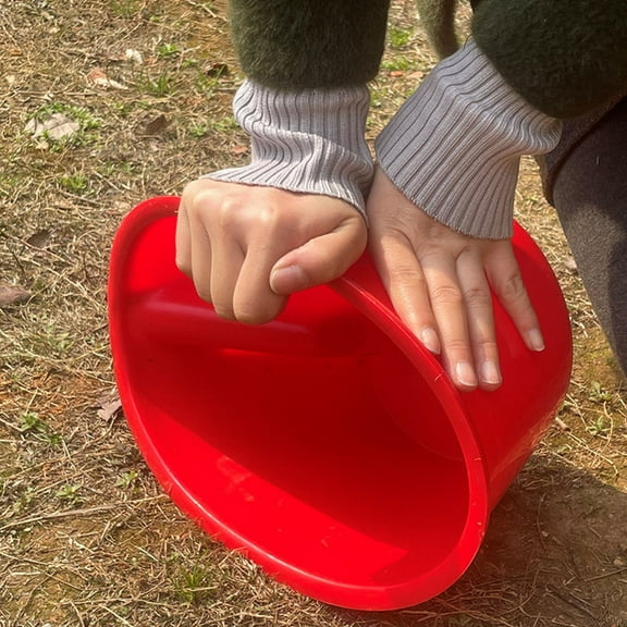 SOPOTUTU Red Plastic Water Ladle for Gardening and Cleaning, Handheld Scoop for Outdoor Use