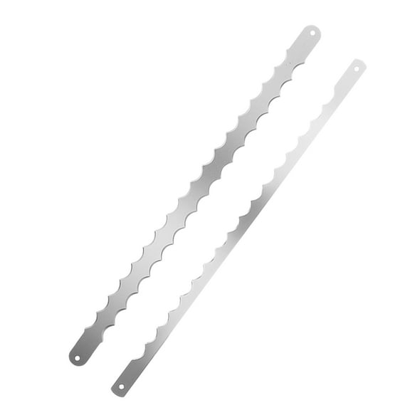 SOPOTUTU 2Pcs Stainless Steel Bread Bow Replacement Blades with Serrated Edge for Kitchen Use