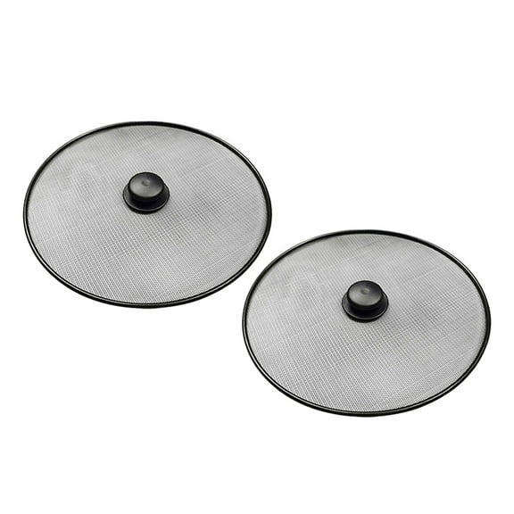 SOPOTUTU 2-Pack 10 Inch Frying Pan Splatter Screen Grease Guard for Kitchen Cooking and Oil Splash