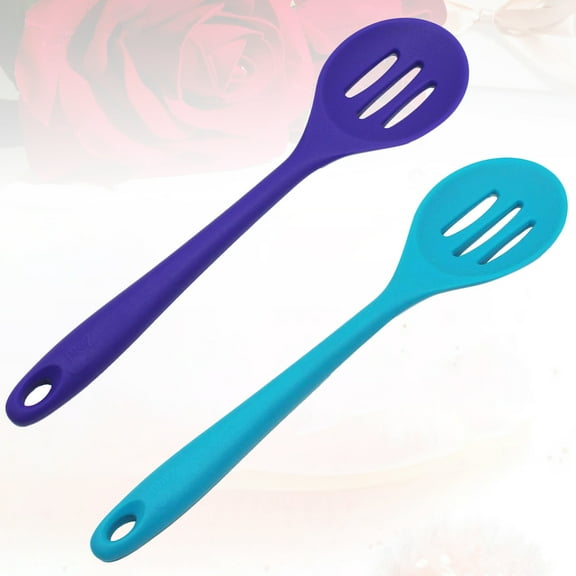 SOPOTUTU 2Pcs Slotted Spoon Silicone Material for Cooking Home and Restaurant Use