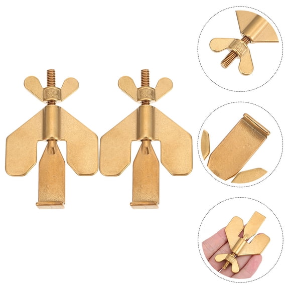 SOPOTUTU Home Security Door Lock, Golden Stainless Steel, Easy to Install, Portable for Travel and Home Use, and