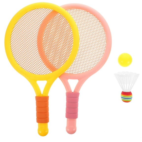 SOPOTUTU Lightweight ABS Badminton Racket Set with Mesh Design, Assorted Colors for Outdoor Sports and Recreation