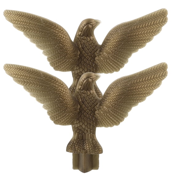 SOPOTUTU 2Pcs Plastic Eagle Decor for Flag Pole Replacement Finials in Golden Color