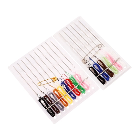 SOPOTUTU 2Sets Convenient Portable White Needlework Tools Box for Sewing Decoration and Handicrafts