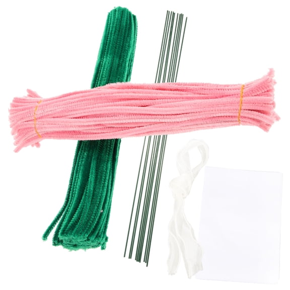 SOPOTUTU 1Set Bendable Chenille Stems Assorted Color Twisted Rods for Craft Making