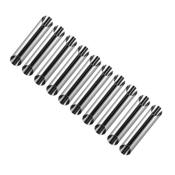 SOPOTUTU Cannoli Molds Silver Stainless Steel for Pastry Baking and Decorating