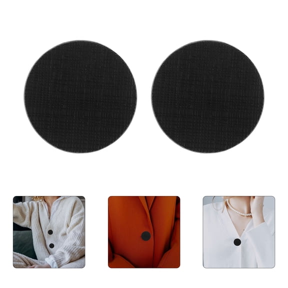 SOPOTUTU 20Pcs Metal Coat Buttons Round Textured Design Black Electroplated Base for Sewing Jackets Cardigans