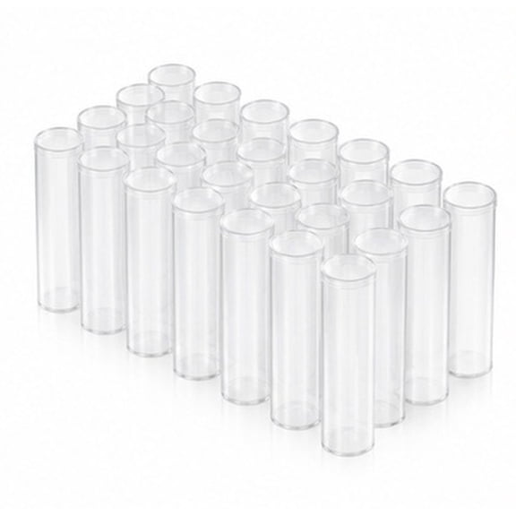 SOPOTUTU PP Clear Coin Storage Containers, Transparent Round Box for Home Use