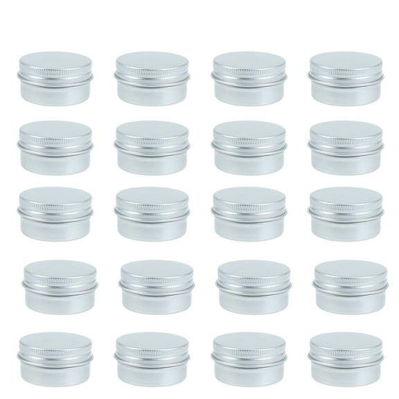 SOPOTUTU 20pcs Aluminium Small Sample Containers with Lids for Women on Camping with Screw Lid