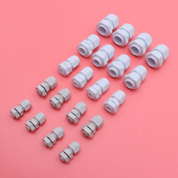 SOPOTUTU 20Pcs Plastic Cable G Joint White Cable Fixing Connector for Machinery Control Boxes