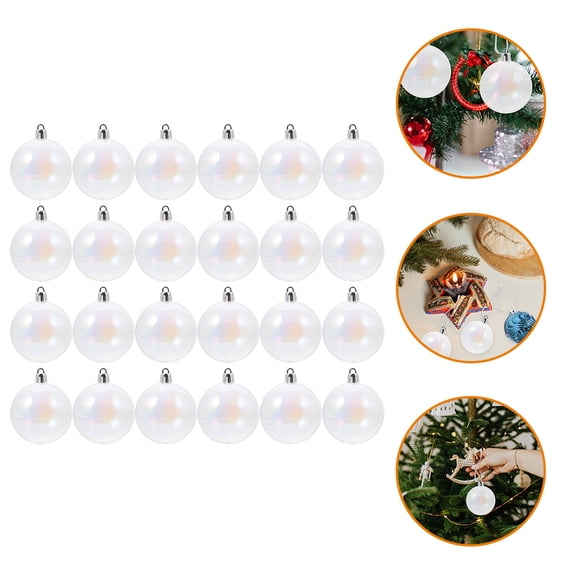 SOPOTUTU Decorative Christmas Balls, Assorted Color, Safe and Reusable, 24Pcs