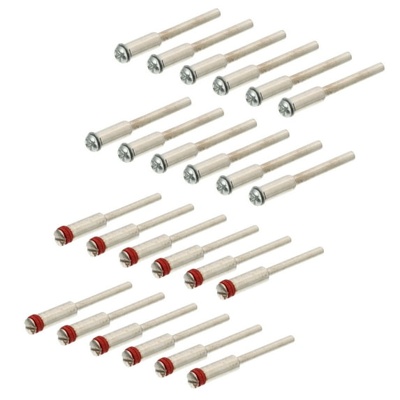SOPOTUTU 24Pcs Wear Resistant Screw Mandrels for Rotary Tools with Wheel Disc Holder
