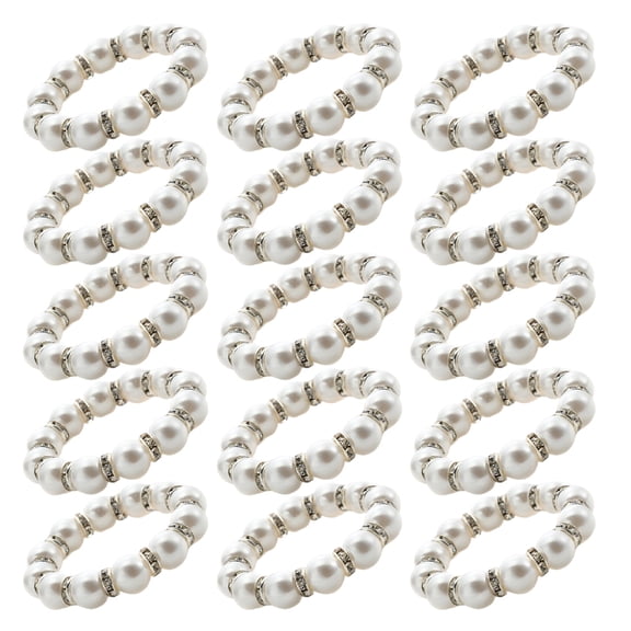SOPOTUTU Rhinestone Napkin Rings Multi Color Plastic Metal Elegant Dining Decor