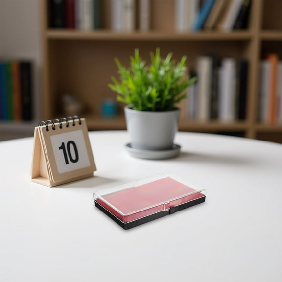 SOPOTUTU Red Medal Shadow Box Display Case with Clear Cover and Secure Steel Pins for Badge Storage and