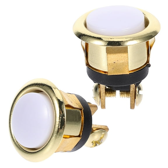 SOPOTUTU Retro Style Round Doorbell Button Set, 2 Pieces, Design for Home Entry
