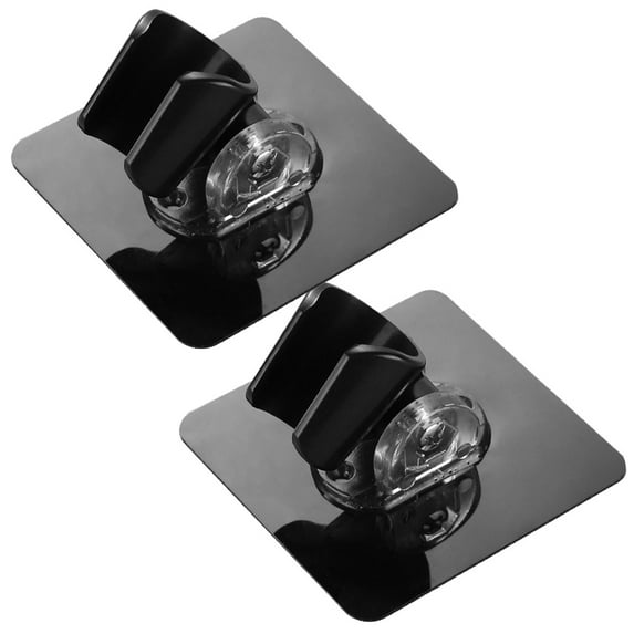 SOPOTUTU 2Pcs Sturdy Black Adjustable Shower Bracket Universal Fit for Bathroom Wall Mount