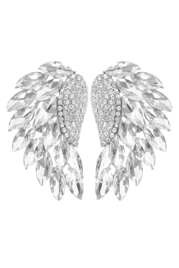 2Pcs Applique Patches Rhinestone Shoe Clip Zinc Alloy Fashionable Detachable Wings For Women High Heels