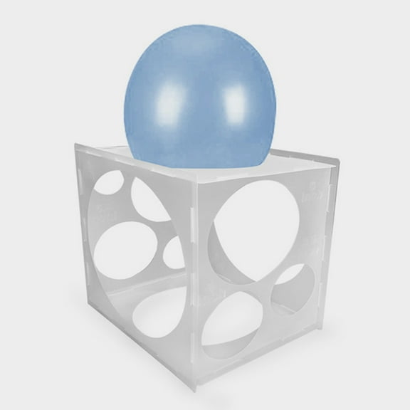 SOPOTUTU 2Pcs Balloon Sizer Cube White Plastic Balloon Measurer for Wedding Party Decoration