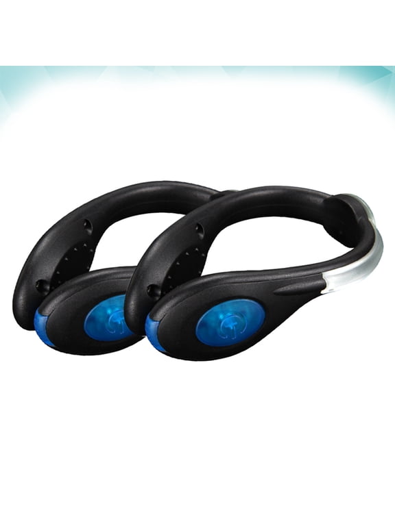 2Pcs Blue LED Shoe Clip Lights Weather Resistant for Running Jogging Cycling Safety Visibility