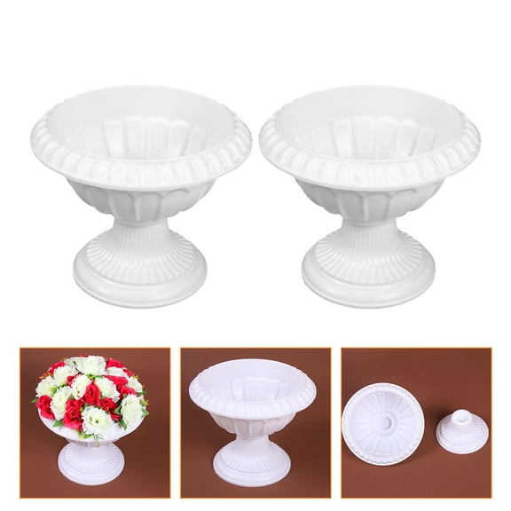 SOPOTUTU 2Pcs Cylindrical Columns Flowerpot For Wedding Aisle Column Decorations