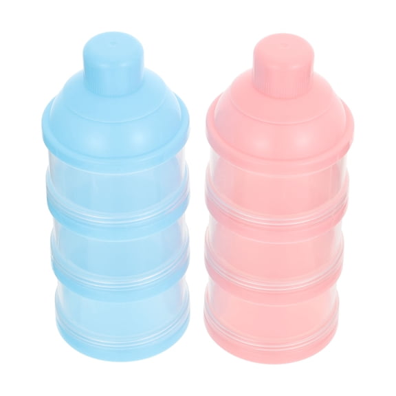 SOPOTUTU 2-Pack Formula Containers with Stackable 3-Tier Design and Airtight Lids for Fresh Powder Storage