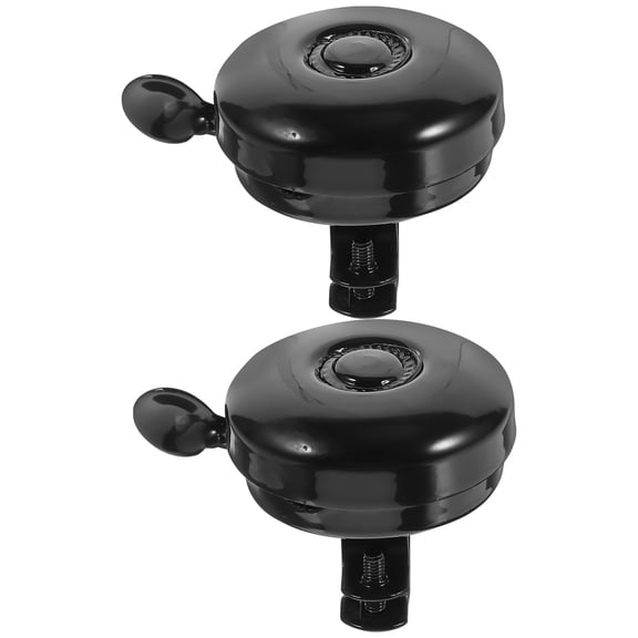 SOPOTUTU 2-Pack Round Iron Bike Bells with Loud Sound, Compact 1.9x2.0x1.8in for Improved Cycling Safety and Alert