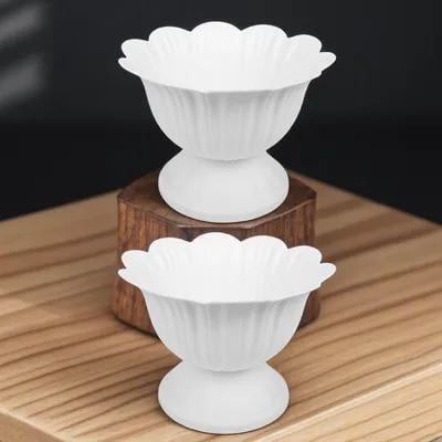 SOPOTUTU Set of 2 Plastic Wedding Flower Pots, European Style Decorative Plant Containers for Home and Garden