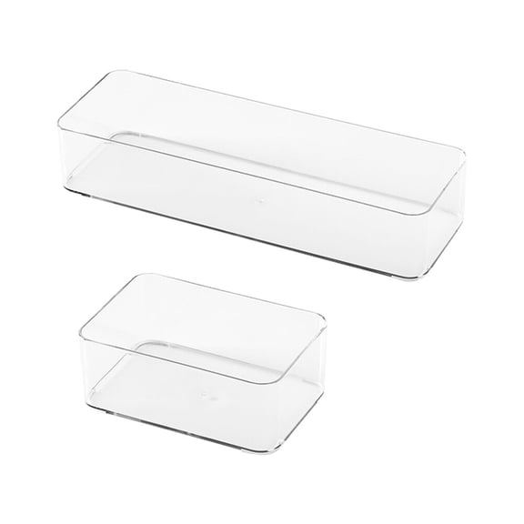 SOPOTUTU 2Pcs White Storage Box Household Drawer Organizer Made of Premium PP Material