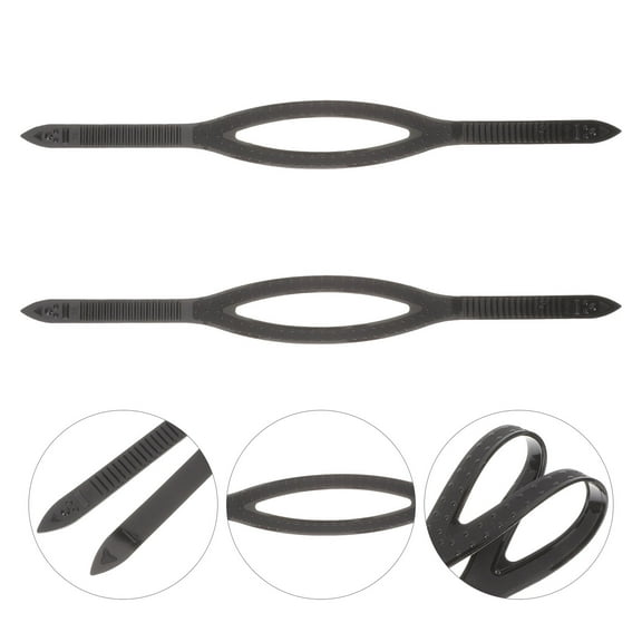 SOPOTUTU 2Pcs Removable Goggles Straps Black Silicone for Swimming Goggles Stable Fixation