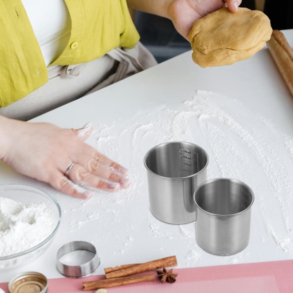 SOPOTUTU 2-Pack No Handle Measuring Cups for Rice, Baking, Kitchen Tools for Accurate Measurement