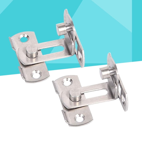 SOPOTUTU 2-Pack Stainless Steel Sliding Door Lock Latch Buckle for Cabinet, Door Security, Finish