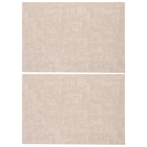 SOPOTUTU 2Pcs Beige Heat Resistant and Waterproof Dining Table Placements for Kitchen and Restaurant
