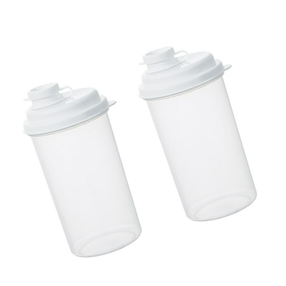 SOPOTUTU 2Pcs White Plastic Water Bottle Cold Brew Coffee Bottle Large Capacity Outdoor Travel Mug for Storage