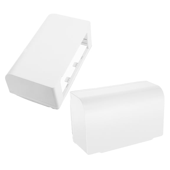 SOPOTUTU 2Pcs White Waterproof Outlet Covers Adhesive Double Socket Weatherproof Protective Box