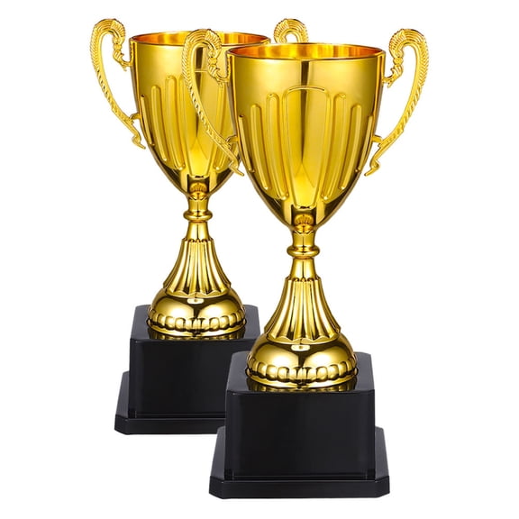SOPOTUTU Elegant Plastic , 2 Pieces, Award Trophy for Sports, Office, School, and Achievement Recognition