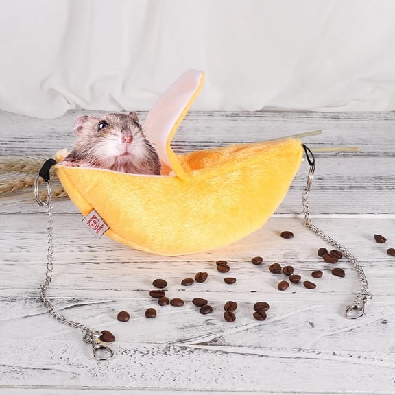 SOPOTUTU 2Pcs Pets Hammock Hanging Banana Swing Bed Soft Green Lint Material for Hamster and Small Pets