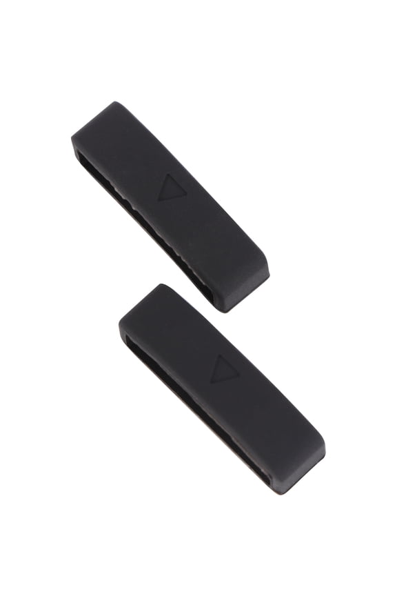 2Pcs Black Watch Strap Keeper Soft Silicone Bands Holder Compatible with Multiple Watches