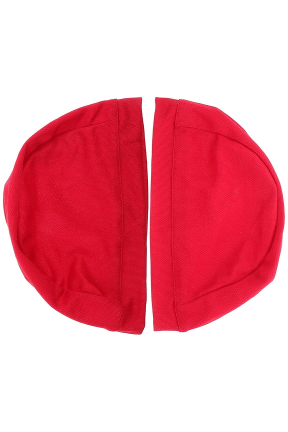 2Pcs Beanies Hats Women Red Breathable Cloth Sun Protection Sports Sweat Cap For Safety Use