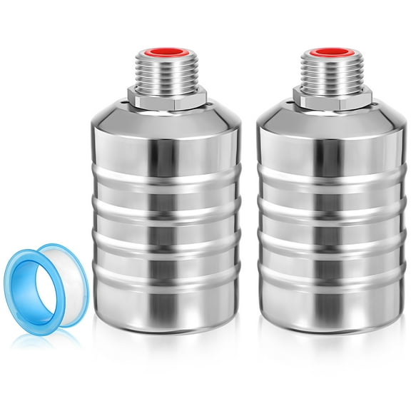 SOPOTUTU Pool Float Valve Silver Stainless Steel 2Pcs