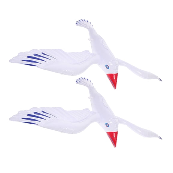 SOPOTUTU 2-Pack Inflatable Seagull Pool Floats PVC Water Toys for Family Outdoor Fun and Pool Parties