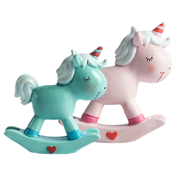 SOPOTUTU 2-Piece Resin Desktop Ornaments Assorted Colors Cute Decorative Figurines for Home Office