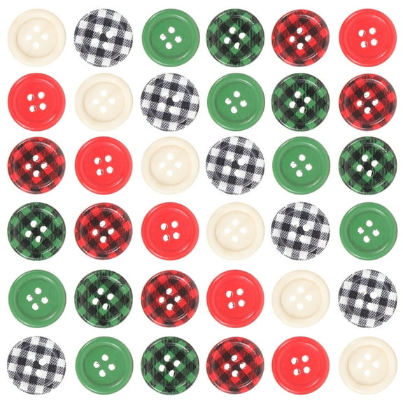SOPOTUTU Practical Clothes Buttons Sewing Buttons Wood Assorted Color 0.79X0.79X0.08In